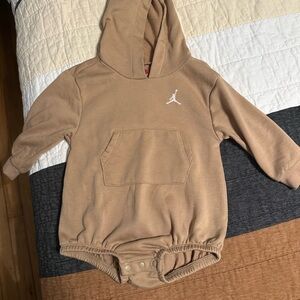 Jordan Tan Baby Sweatshirt Onesie